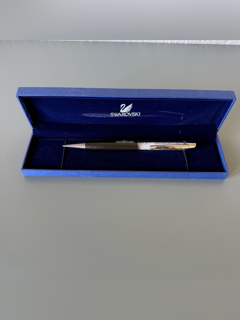 SWAROVSKI Crystal Ballpoint Pen Black Ink In Original Box